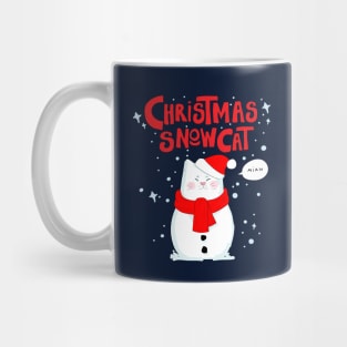 Christmas Snowcat Mug
